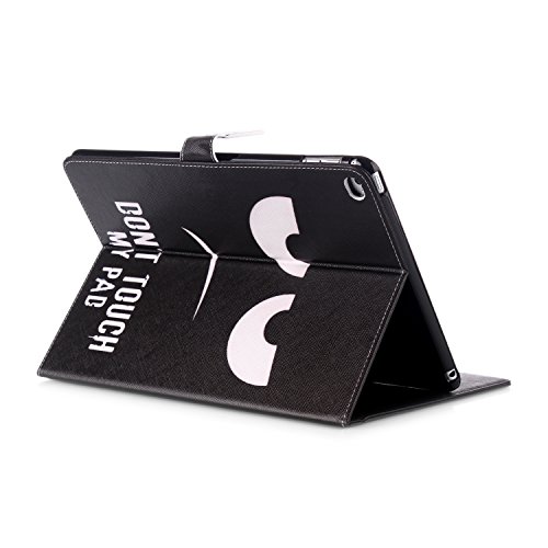 iPad Air 2 Hülle, Deenor Colorful Classic Design PU Leder Stand Schutzhülle Hülle für Apple iPad Air 2 iPad 6 Generation. (DON’T TOUCH MY PAD) - 4