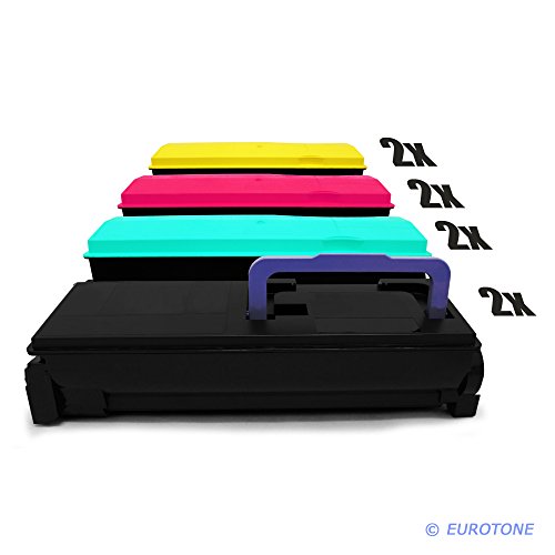 Eurotone High Quality Toner Cartridges für Kyocera Mita FS-C5100 DN ersetzten 2x TK 540 BK, 2x TK 540 C, 2x TK 540 Y, 2x TK 540 M Patronen im er Spar Set - kompatible Premium Kit Alternative - non oem