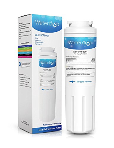 Waterdrop UKF8001 Sostituzione Filtro Acqua Frigorifero Interno per Maytag UKF8001, Amana Jenn-Air PUR Puriclean II UKF8001AXX UKF9001; Whirlpool/KitchenAid 4396395, EDR4RXD1; Viking RWFFR; SK535 (1)