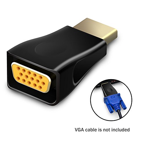HDMI auf VGA, SOWTECH Vergoldet 1080P HDMI zu VGA Adapter Konverter Stecker (Male zu Female) – Schwarz - 9