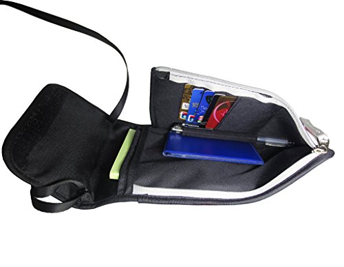 SMING Bolsa viajera Porta Pasaporte de cuello con Bloqueo RFID - Cartera compacta de cuello - Imagen 4