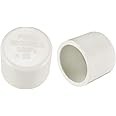 sourcing map 20mm PVC Pipe Cap Fitting, Slip Socket External End Caps 2 Pcs