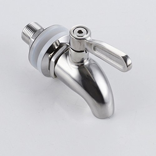 SUMERAIN 304 Edelstahl Wasserhahn Ersatz-Zapfhahn Bier Zapfhahn Auslaufhahn Getränkespender (16mm) - 3