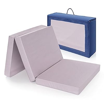 Alvi Matelas de voyage confort Matelas lit parapluie Alvi | 120 x 60 cm - Testé sans substances nocives selon Oeko-Tex ® Standard 100 avec noyau mousse confortable
