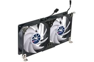 Titan TTC-SC22(C)+ ventola doppia per frigorifero 140 x 25 mm, IP55, per veicoli da campeggio, con raddrizzatore