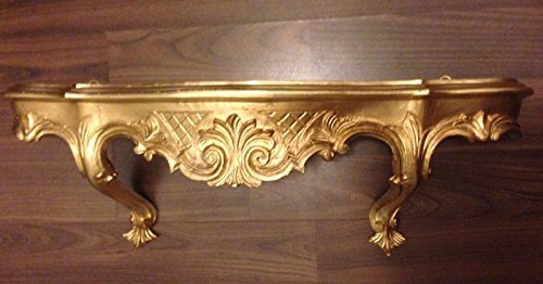 Wandkonsole Antik Wandregal Barock B:49xT:13xH:21cm Spiegelablage Cp51 (Gold)