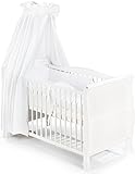 KOKO -Babybett | "LILLY" | Komplett | 120x60 cm | weiss
