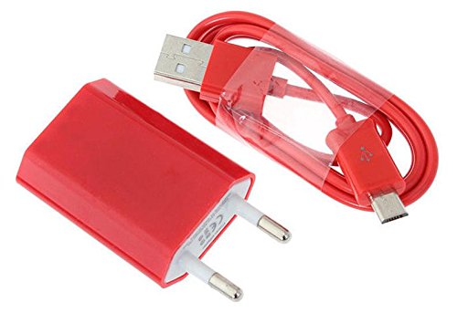 Reido® (Rot) 2in1 Set Adapter + USB Datenkabel für Samsung I9505 Galaxy S4 Galaxy Samsung Galaxy S6 S5 S7edge S7 S4 S3 S2 S6 S5 S6edge Galaxy S4 S5 I9300 I9505 S4mini S2 i9100 I9300 Galaxy S4 Galaxy S3 S3Mini S5mini Galaxy S3mini / S 4S4mini / S5 S5mini I9505 Galaxy S4 I9300 Galaxy I9100 I8190 I9500 Micro-USB Ladegerät Ladekabel Netzteil (kein Original) (2in1 Rot Adapter+Kabel)