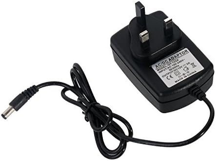 TOAZOE Premium External Power Supply 12V 2A AC/DC Adapter for Led Video Light T119S L116T L116B L132T L132B Monitor DC-70/DC-50, Switching Power Supply Plug (UK plug)