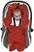 Wallaboo Baby Blanket Fleur, Supersoft 100% Cotton, For Pram, Moses Basket or Crib and Travel, Poppy Red