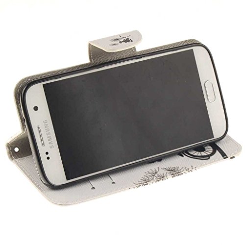 Samsung Galaxy S7 Hülle, BoxTii® Schutzhülle + Frei Hartglas Displayschutzfolie, PU Leder Hülle mit Kartenfächern Magnetverschluss und Ständer Funktion für Samsung Galaxy S7, Kratzfeste Weiche Lederhülle Flip Wallet Ledertasche Wickelfalz Handyhülle mit Silikon Rückschale Case Cover für Samsung Galaxy S7 (#12 Schwarz) - 3