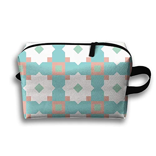 Cubes Floral Travel Cosmetic Bag Make-Up Bags Stationery Holder