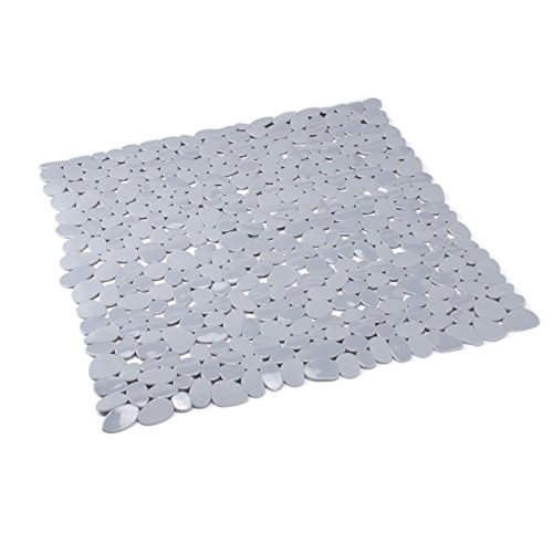 Duschmatte, Badematte, Badewanneneinlage PVC „Kieselsteine“ (Grau) - 4