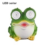 Rana luz LED solar con 2 LED 0,024W 3V IP44 apto para exteriores