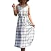 Produktbild Damen Kleid, Malloom Frauen täglich Sexy Casual Lattice Print VAusschnitt Weste Sleeveless Beach Club Dress Abendkleid sexy mit ärmel Kleid Röck