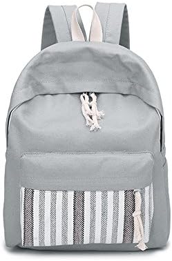 Canvas shoulder bag / handbag / Japanese and Korean version of the tide college high school students schoolbag / junior high school students travel backpack small fresh ( Color : Gray )