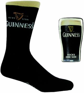 Guinness Pint - One Pair of Black Compressed Socks "Novelty Gift"
