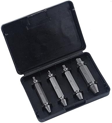 kunli Speed Out Extractor HSS Broken screw extractor 4 Piece Kit Comes with Case - Boxed. Speed Out Style Dual Tip Design Requires No Drill Bits,Removes All Kinds of Screws and Bolts.