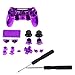 Produktbild Baoblaze Für Sony PS4 Pro Controller Mod Gehäuse Shell Case Cover Chrome Schutzhülle mit Werkzeug Kit, Lila