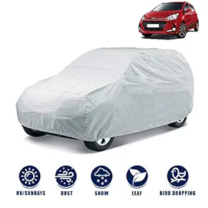 Kingsway Dust Proof Car Body Cover for Hyundai Grand I10 (Model Year : 2017 Onwards) (Silver Matty, Triple Stitched)