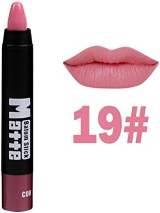 Unique Charming Fashion Lip Makeup Moisturizer Matte Velvet Long Lasting Lipgloss Lipstick, Quistal Attractive Lipstick Fashion Style (D)