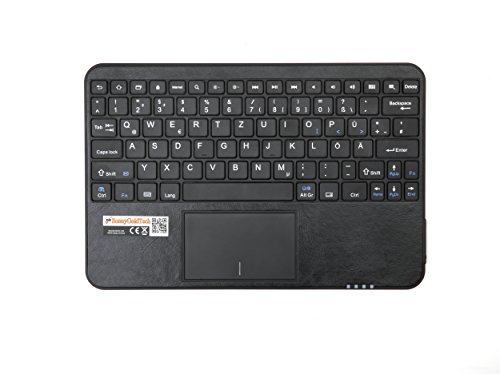 MQ – Galaxy Tab S2 9.7 Bluetooth Tastatur Tasche mit Multifunktions-Touchpad | Hülle mit Bluetooth Tastatur und integriertem Touchpad für Samsung Galaxy Tab S2 LTE SM-T815, SM-T819, Galaxy Tab S2 WiFi SM-T810, SM-T813 | Deutsches Layout QWERTZ | Schwarz - 2