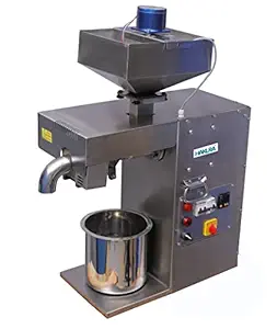 HAKURA Commercial Cold Oil Press Machine with Stainless Steel Body - 20kg / hr | High reliability Motor | Rugged SS body -