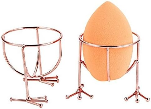Vinallo 2 Pcs Rose Gold Makeup Sponge Holder Egg Sponge Stand Puff Display Stand Dryer Rack