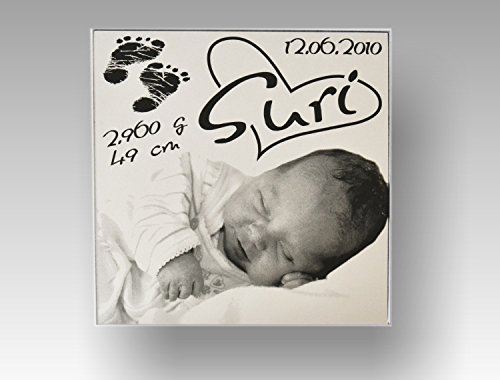 SPIEGEL MIT GRAVUR SPIEGEL MIT FOTOGRAVUR 30×30 CM HOCHZEITSGESCHENK, GEBURT, LIEBE, GEBURTSTAG - 5