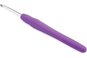 NAMOON Extra Long Crochet Hooks, Aluminum Crochet Hook with Ergonomic Grip Soft Handles, Crochet Needles for Yarn Craft and Arthritic Hands (5mm)