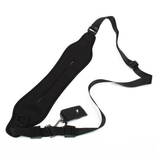 Kaavie - Courroie Sangle d Epaule Quick Release pour Appareil Photo Canon Nikon Pentax Sony Samsung  vis-   plaque unique  est constitu   d un mat  riau en aluminium avec deux oeillets de sangle sur les deux c  t  s pour la fixation d une dragonne et un tour de cou 