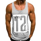 Produp Mode Tops Männer Beiläufige Dünne Brief Gedruckt Ärmelloses Tank TOP T Shirt Top Bluse Comfoutable Sport Pullover