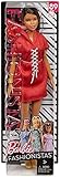 Ab 3 Jahren Mattel Barbie - Fashionistas Puppe, im roten Sweatkleid, mit Kapuze