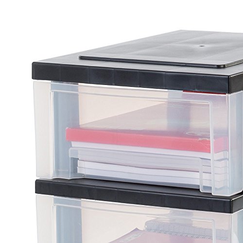 Iris 144009 Rollwagen mit 5 Schubladen, Schreibtischwagen, Beistellwagen mit 5 Schübe, SDC-005, schwarz - 3