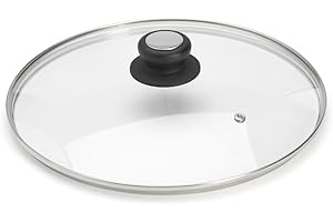 DE BUYER -4112.28 -couvercle verre bouton bak./inox ø 28cm, Ecru
