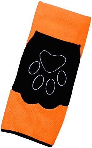 Orange Microfibre Pet Towel 2 Hand Pockets Dog Puppy Cat Absorbent Quick Drying