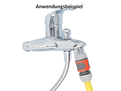 tecuro Mischdüse – Armaturen Adapter für Gartenschlauch M 28 x 1, chrom - 4