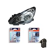 H1 Osram Original Line Scheinwerfer links Corsa D 06-10 3/5-Türig schwarz inkl. Motor