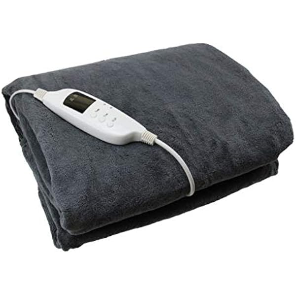 Electric Heated Throw Over Under Blanket Fleece Washable Polyester Warm  Mattress (Brown) : Amazon.co.uk: Home u0026 Kitchen