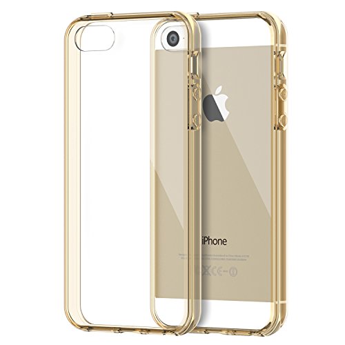 iPhone SE Coque, JETech Apple iPhone SE/5/5S Coque Housse Etui anti chocs Back Cover Bumper Case Anti Scratch Shock Absorption for Apple iPhone 5/5S/SE (Or) 