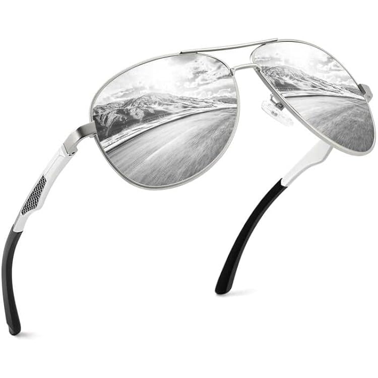 Lunettes De Soleil Aviateur PURECITY Qwin - Monture Argent, Verres Miroir, Protection UV400