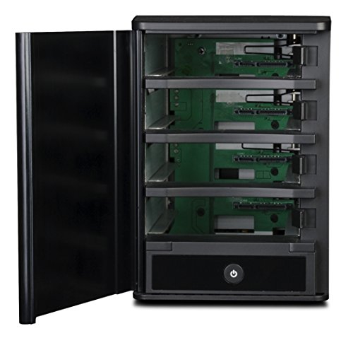 SilverStone SST-TS431S – Mini SAS Externes Festplatten-Gehäuse für 4 x 3,5″ SAS/SATA-HDDs oder SSDs mit integriertem Netzteil und 2 x 60 mm-Lüftern, schwarz - 7