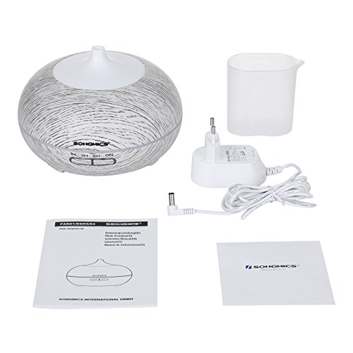 Songmics Aroma Diffuser Luftbefeuchter Aromatherapie Duftlampe Ultraschall 300 ml mit LED 7 Farben Abschaltautomatik Farbewechsel leiser Betrieb für Yoga Spa Salon Schlafzimmer Wohnzimmer Babies Kinderzimmer Büro etc. FAD03X - 8