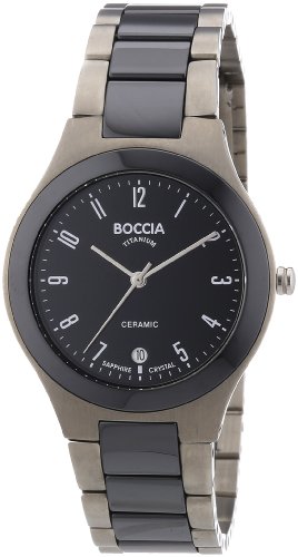 Boccia 3564-03 - Orologio da polso uomo, diversi materiali, colore: multicolore