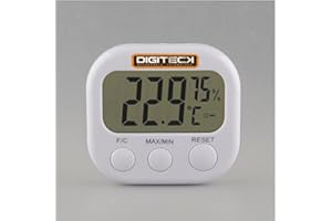 DIGITECK DIGI TEMP DIGITAL LCD ROOM THERMOMETER CLOCK C/F NEW