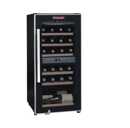 La Sommelière ECS25.2Z Weinkühlschrank / 87,0 cm Höhe / Zweizonen Weintemperierschrank mit Kompressor / Digital-Anzeige der Temperatur / edelstahl und schwarz - 12