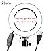 Produktbild Nosii Fill-in Light Ring LED Fotografie Selfie Light Fotolampe Tisch Mini-Stativ leuchtet 3 Farben einstellbar Helligkeit (Color : 20cm)
