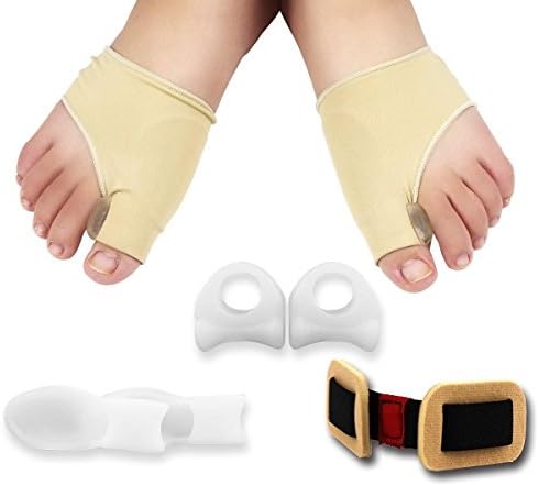 Bunion Corrector and Bunion Splint for Bunion Relief Sleeves Kit - Bunion Pads Foot Pain Care - Gel Toe Separators Spacers Straighteners Relieve Hallux Valgus,Tailors Bunion,Big Toe Joint,Hammer Toe