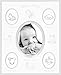 New Baby Unisex Boy Girl Gift 5 Piece Keepsake Set, First Photo Frame, Curl and Tooth Box, Handprint Footprint Prints Kit, Silver White