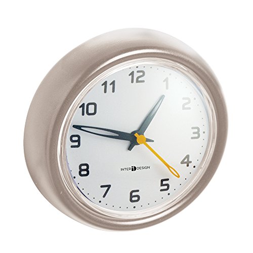 mDesign Badezimmer Uhr mit Saugnapf - Duschuhr zum einfachen Aufhängen - wasserfest & perfekte Haftung